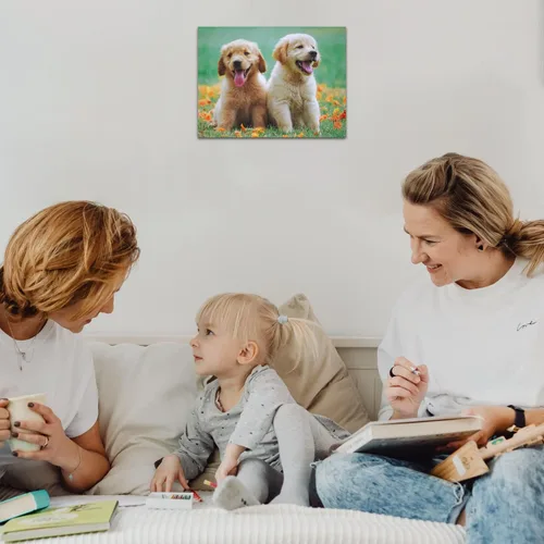Vista 3 de Anjiefo Impresiones en lienzo personalizadas con tu foto, lienzo personalizado para pared, imprime tus fotos en lienzo, regalos para familiares