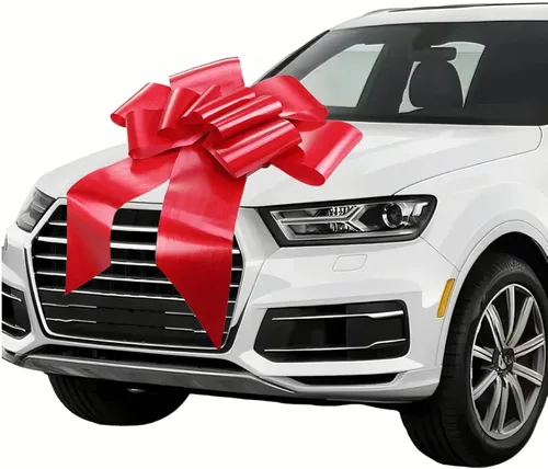 Vista 7 de Lazo grande para automóvil, lazo rojo gigante de 18 pulgadas para automóviles, regalos, bicicletas, Navidad, cumpleaños, bodas, fiestas y cualquier