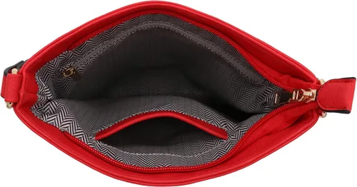 Vista 32 de Bolso bandolera clásico de tamaño mediano con placa dorada