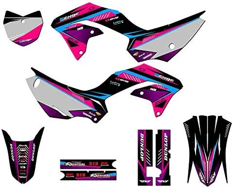 Vista 9 de Kit de base gráfica KLX 230 R Surge Black Senge 2020-2023 compatible con Kawasaki