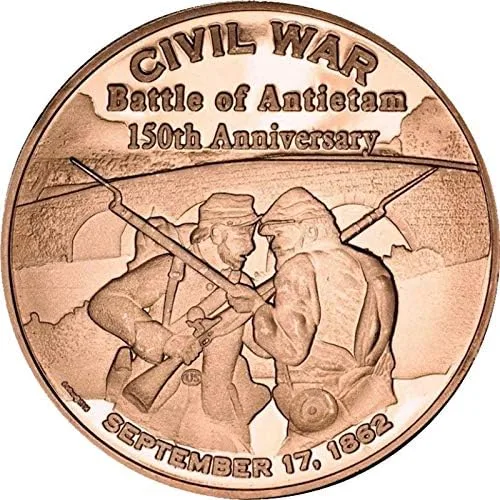 Vista 2 de Jig Pro Shop Serie Civil War 1 oz .999 Medallón de cobre puro