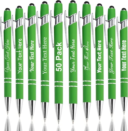 Vista 83 de Hasta 300 bolígrafos personalizados a granel con nombre personalizado con grabado gratis, puntas de lápiz capacitivo grabado, bolígrafo