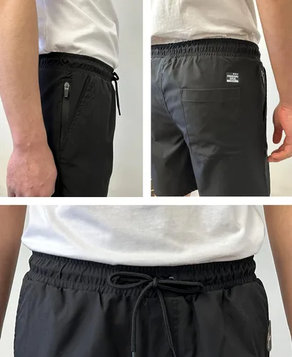 Vista 5 de Southpole Pantalones cortos de nailon resistentes al agua de secado rápido para hombre con entrepierna