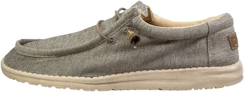 Vista 12 de Zapatos Wally de Hey Dude en varios colores claros, para hombre, mocasines con cordones para hombre, cómodos y ligeros Gris azulado