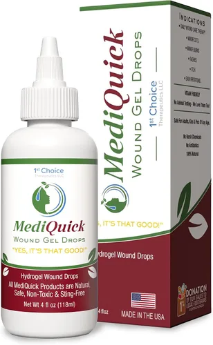 Vista 10 de MediQuick Spray de ácido hipocloroso, espray antiséptico para el cuidado de la piel y heridas, sin picaduras, 4 onzas