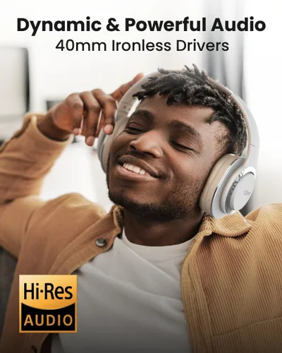 Vista 2 de Cleer Audio Enduro 100 Auriculares inalámbricos Bluetooth sobre la oreja, hasta 100 horas de duración de la batería, micrófono integrado, sonido