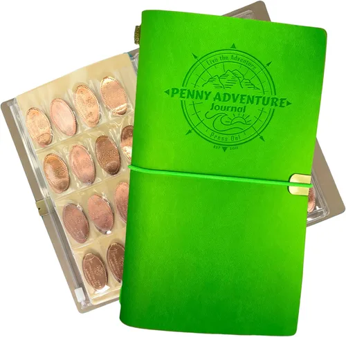 Vista 12 de Pennybandz El Penny Journal tiene capacidad para 146 monedas, el libro definitivo de colección de centavos de recuerdo para tu colección de monedas