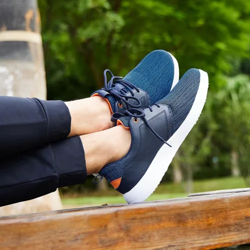Vista 7 de OrthoComfoot Zapatillas ortopédicas de moda para hombre con soporte de arco: cómodos zapatos para caminar para fascitis plantar, zapatos casuales