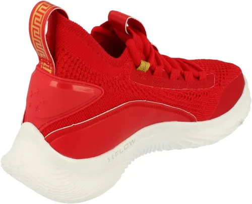 Vista 3 de Under Armour Curry 8 CNY GS Tenis de baloncesto 3024036, Estampado en negro