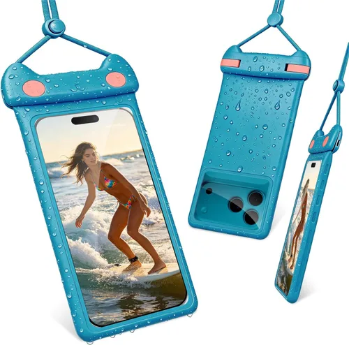 Vista 10 de wellhouse Funda impermeable 3D para teléfono con cordón, TPU de 100 pies, funda impermeable profunda para iPhone 17 16 15 14 13 12 Pro Max XS