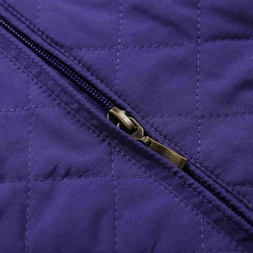 Vista 5 de Bienzoe Chaleco liviano sin mangas, acolchado, con cierre, casual, para mujeres con laterales elásticos.