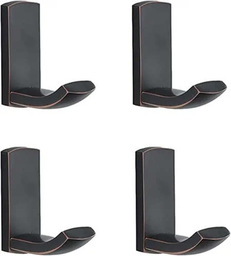 Vista 8 de WINCASE Ganchos de bronce para toallas de baño, paquete de 2 ganchos para ropa de baño, ganchos de latón macizo aceitado en la cocina montados