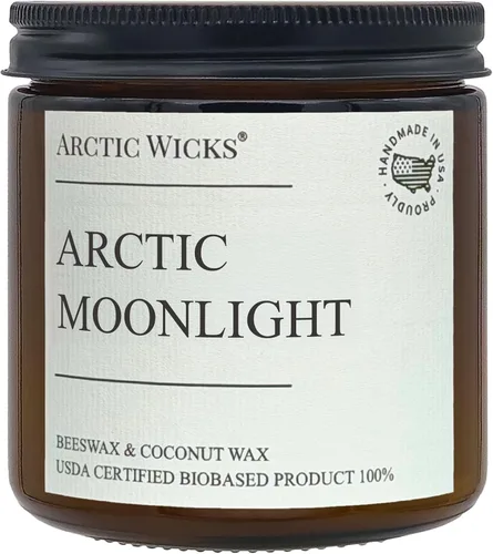 Vista 22 de Macarrón de Almendra Velas Perfumadas Arctic Wicks de Coco y Cera de Abeja Vela de Ámbar No Tóxica de 16oz para Decoración de Otoño