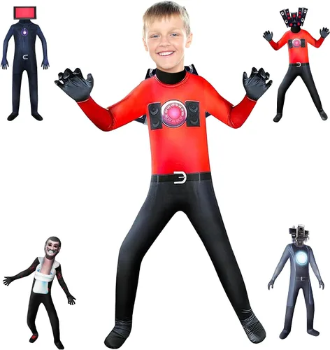Vista 3 de VAKUUM Skibidi - Mono de cosplay para niños