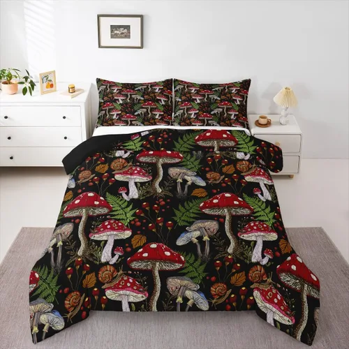 Vista 26 de Feelyou Juego de ropa de cama de sirena suave para niños y niñas, juego de edredón de escamas de peces oceánicos, tamaño individual, edredón