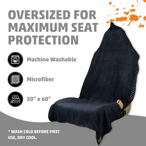 Vista 4 de Orange Mud Transition & Envoltorio para Asiento V2.0, Funda para Asiento Automotriz, Kilt Cambiable y Toalla Multiusos (Negro)