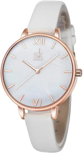 Vista 7 de SHENGKE Creative Simplicity Women Watch Genuine Leather Elegant Women Watches Ladies Business Wristwatch