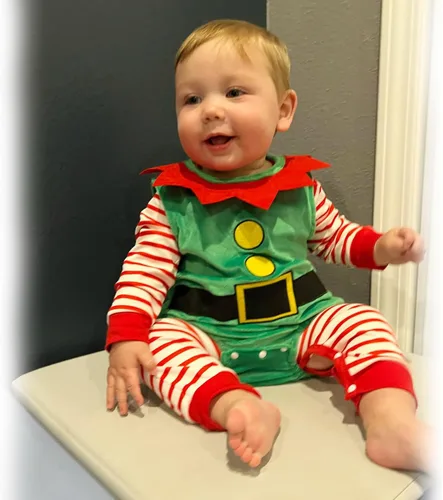 Vista 4 de HINTINA Conjunto de ropa de Navidad para bebés recién nacidos, niños y niñas, mameluco de Navidad