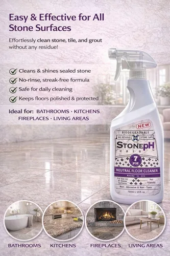 Vista 6 de Limpiador de piedra natural, limpiador de piedra caliza, pizarra y travertino, limpiador de ducha de piedra natural para mármol, limpiador de suelos