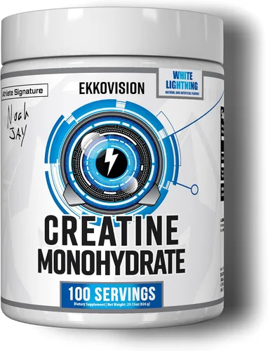 Vista 21 de Ekkovision Polvo de Monohidrato de Creatina Micronizado, Cereza Negra, Suplemento Pre Entrenamiento y Post Entrenamiento para Hombres y Mujeres