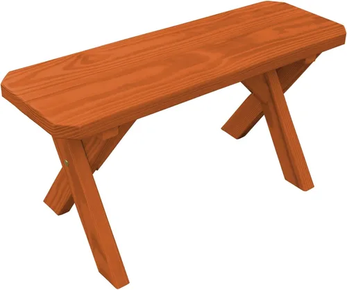Vista 37 de Furniture Barn USA Pine - Banco cruzado de 2 pies, color negro