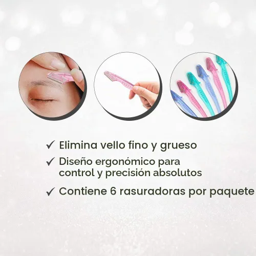 Vista 4 de Ardell Pro Brow para recortar y dar forma - Maquinilla de afeitar de cejas, recortadora y moldeadora con cubierta, maquinilla de afeitar facial