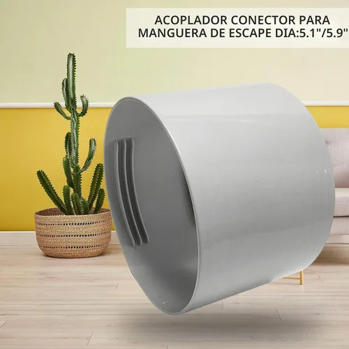 Vista 5 de Acoplador de extensión de manguera de aire acondicionado de 5 pulgadas, acoplamiento de conector de manguera de ventilación de escape de CA