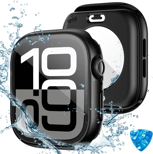 Vista 19 de Tensea - Funda protectora de pantalla impermeable para Apple Watch (2 en 1) para Apple Watch Serie SE 6, 5, 4, accesorios de 40 mm, iWatch protector
