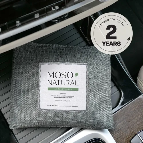 Vista 8 de Moso Natural Ambientador y desodorante para automóvil, absorbente de olores de carbón de bambú de larga duración, eliminador de olores no tóxico