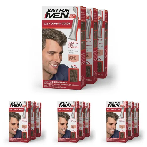 Vista 14 de Solo para hombres Auto Stop, tintura química para el cabello, 1, marrón (Medium Dark Brown)