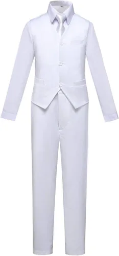Vista 2 de Visaccy - Traje de vestir para niños, corte ajustado, traje para pajecito de boda