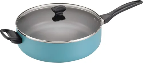 Vista 13 de Farberware Olla grande antiadherente apta para lavavajillas/sartén con asa auxiliar - aluminio, 6 cuartos, azul