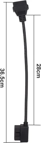Vista 6 de OBD-ii Obd2 16pin macho a hembra extensión cable de diagnóstico extensor 11.8 in 23.6 in 39.4 in (tipo 1 (11.8 in)