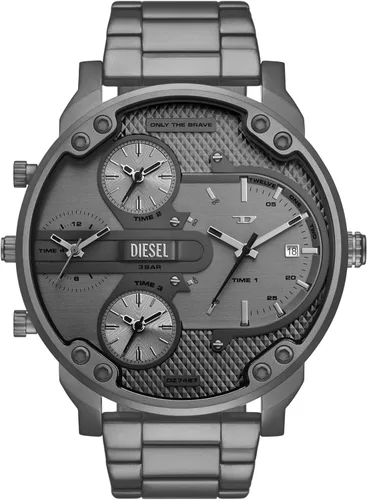 Vista 20 de Diesel Mr. Daddy 2.0 - Reloj de hombre con cronógrafo de tamaño extra grande y correa de acero inoxidable, silicona o cuero