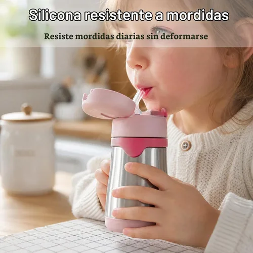Vista 2 de Greant 2 popotes de repuesto compatibles con botellas THERMOS FOOGO de 10 onzas (modelo BS535), piezas de repuesto sin BPA compatibles con FOOGO