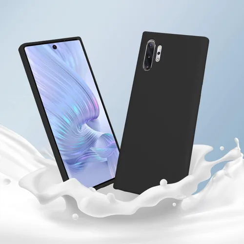 Vista 4 de Funda para Galaxy Note 10 Plus, silicona líquida, delgada, suave, TPU, protección de cuerpo completo, a prueba de golpes, para Galaxy Note 10 Plus