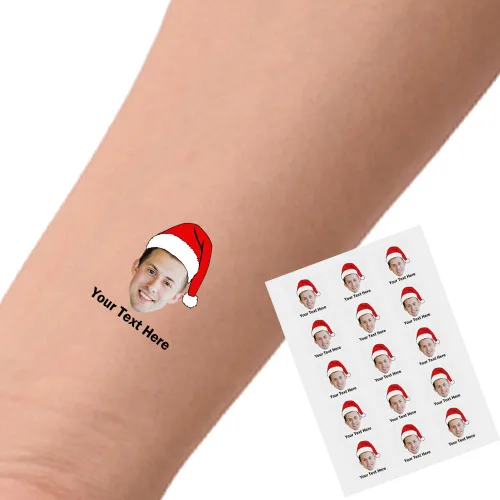 Vista 14 de YESCUSTOM Tatuajes temporales personalizados con foto, tatuaje facial personalizado con logotipo para adultos, parejas, mujeres, hombres, tatuajes