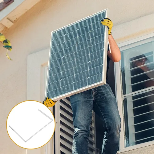 Vista 2 de Yardwe Soporte de panel solar Fijación Montaje en panel solar Soporte de paneles solares Soporte de panel solar Soporte de soporte de panel solar
