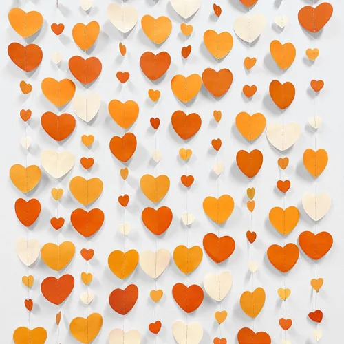 Vista 10 de 52 pies Guirnalda de corazón de amor dorado azul marino para decoración de fiesta del día de San Valentín Bandera de serpentina colgante azul real