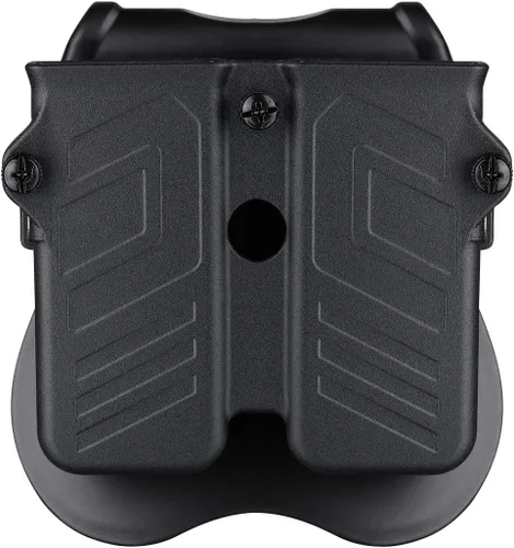 Vista 7 de Porta revistas doble, 0.354 in 0.394 in .40 .45 bolsa de revista de pila simple y doble, funda universal para revistas para Glock/Sig