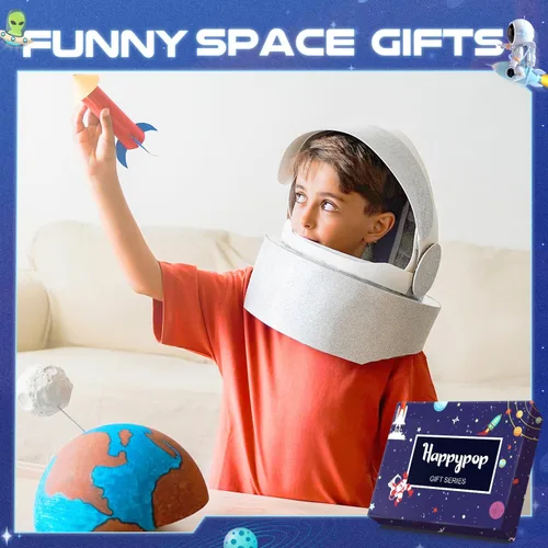 Vista 6 de HAPPYPOP Gifts Kids - Space Socks, Astronaut Planet Math Socks, Astronomy Gifts for Boys
