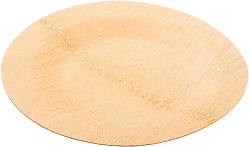 Vista 2 de Restaurantware Platos de hoja de bambú de 7 pulgadas, 100 platos de bambú desechables, platos de bambú sostenibles y resistentes para fiestas