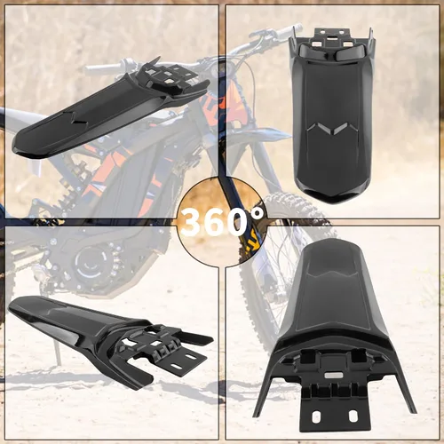Vista 5 de Guardabarros trasero extendido más largo, protector de guardabarros trasero para motocross, protector de guardabarros trasero para Sur-Ron Light Bee