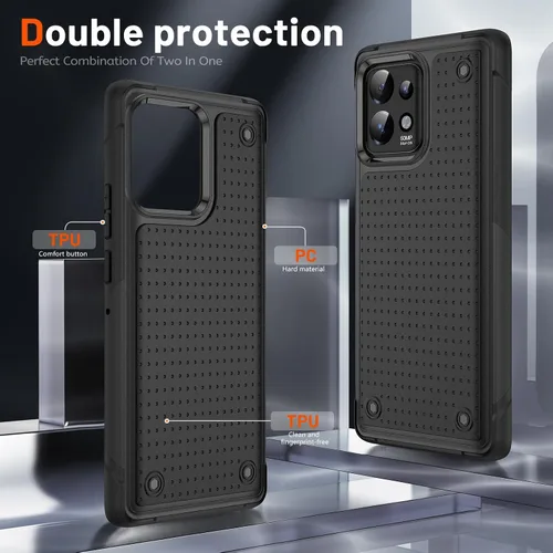 Vista 4 de Jeylly Funda para Motorola Edge Plus 2023 con protector de pantalla HD