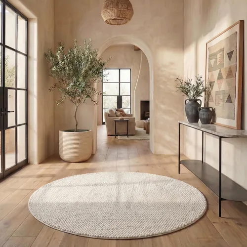 Vista 68 de SAFAVIEH Natura Collection - Alfombra decorativa, 2 x 3 pies, color beige, mezcla de lana hecha a mano, diseño texturizado, ideal para pasillo