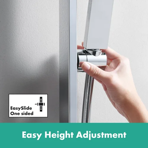 Vista 4 de hansgrohe Pulsify E 24371821 - Ducha de mano con 1 pulverizador de 3 pulgadas con barra deslizante y manguera en polvo en níquel cepillado, 24371821