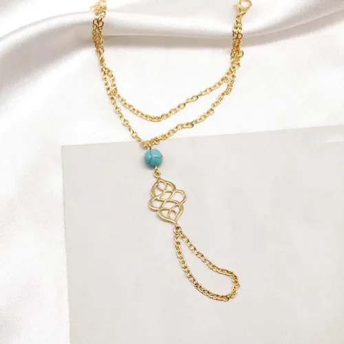Vista 6 de Obmyec - Pulsera para mujer, diseño bohemio, color turquesa