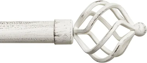 Vista 6 de Exclusive Home Torch - Barra de cortina de 1 pulgada y juego de remates a juego, plata mate, ajustable de 36 a 72 pulgadas