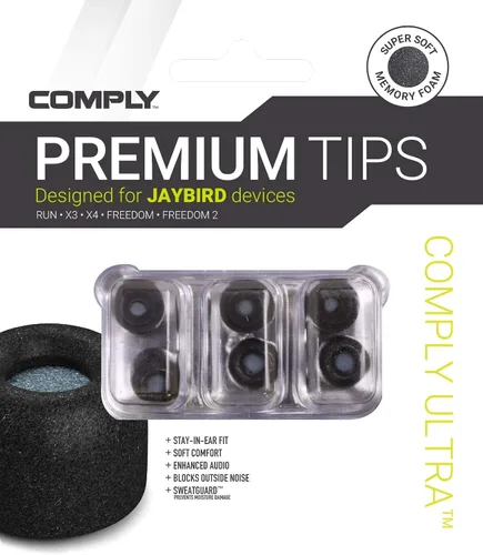 Vista 6 de Comply Almohadillas de repuesto de espuma viscoelástica, color negro (S/M/L) (3 pares)