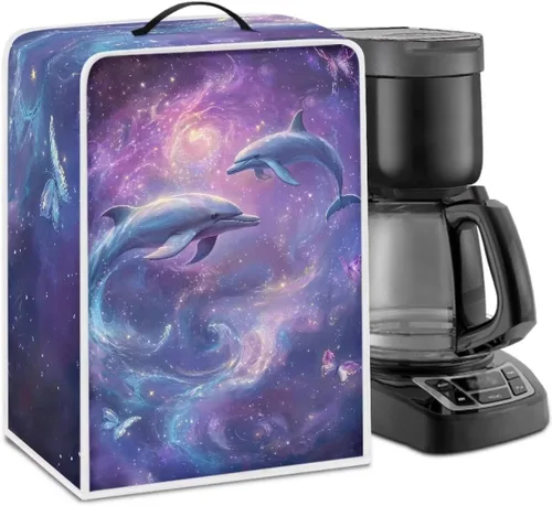 Vista 29 de Mumeson Funda para cafetera de girasol, extra grande, ligera, con asa, cubierta para máquina de café, tostadora, cubierta a prueba de polvo